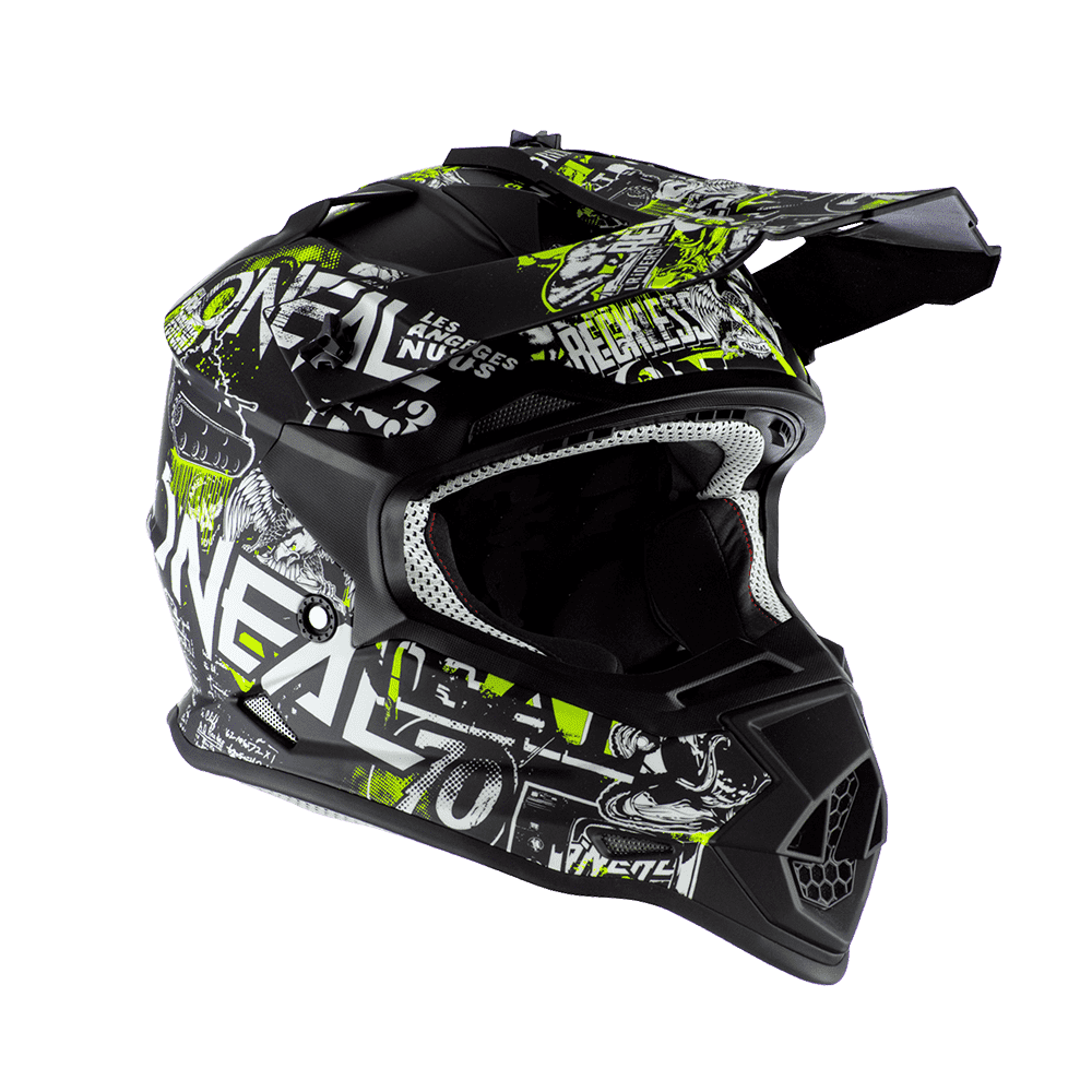 Oneal 2SRS Youth Helmet ATTACK black/neon yellow
