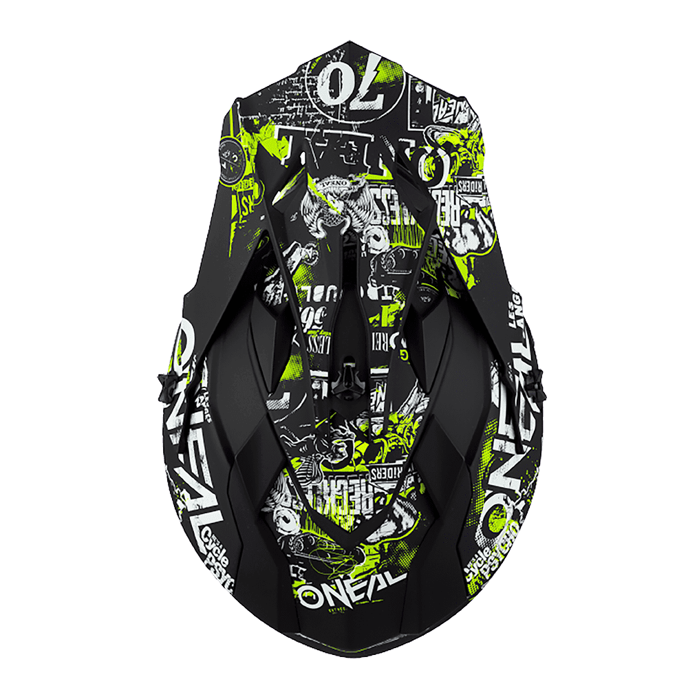 Oneal 2SRS Youth Helmet ATTACK black/neon yellow