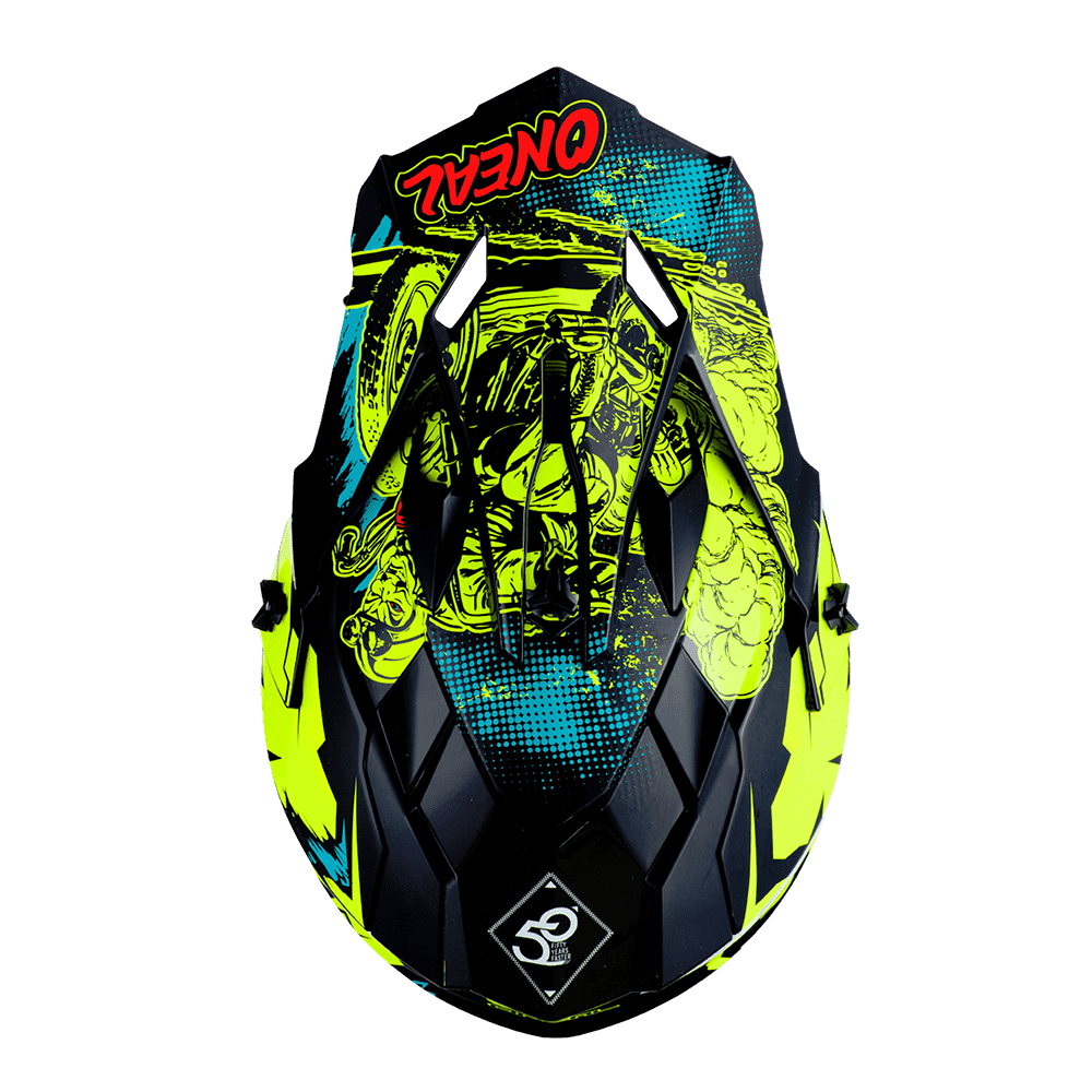 Oneal 2SRS Youth Helmet VILLAIN neon yellow